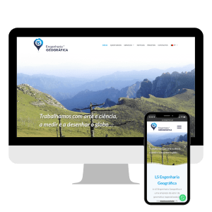 LS Engenharia website mockup on desktop and mobile